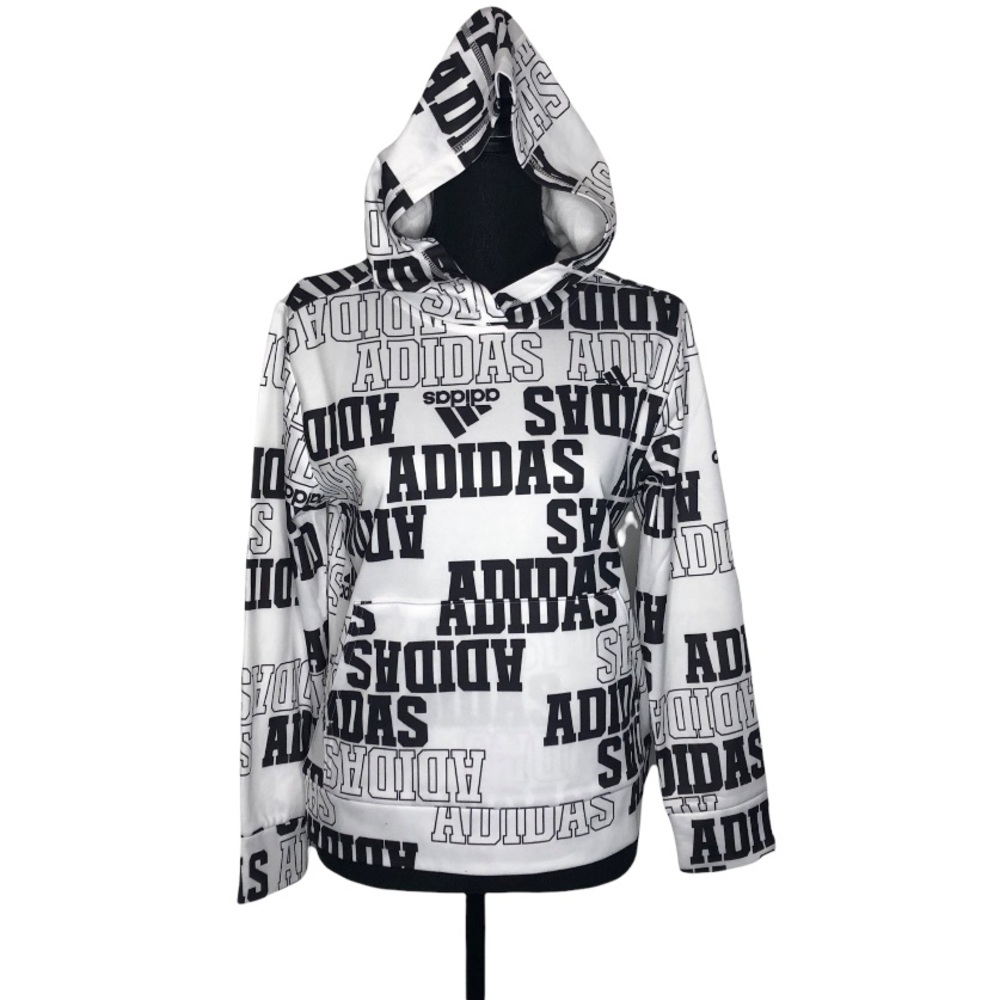Adidas long sleeve hoodie front pocket hoodie BNWT boys Size Medium